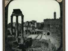 Lastra fotografica Roma Tempio di Castore e Polluce