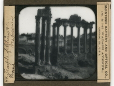 Lastra fotografica Roma Tempio di Saturno e Tempio di Vespasiano