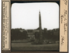 Lastra fotografica Roma Obelisco Flaminio in Piazza del Popolo